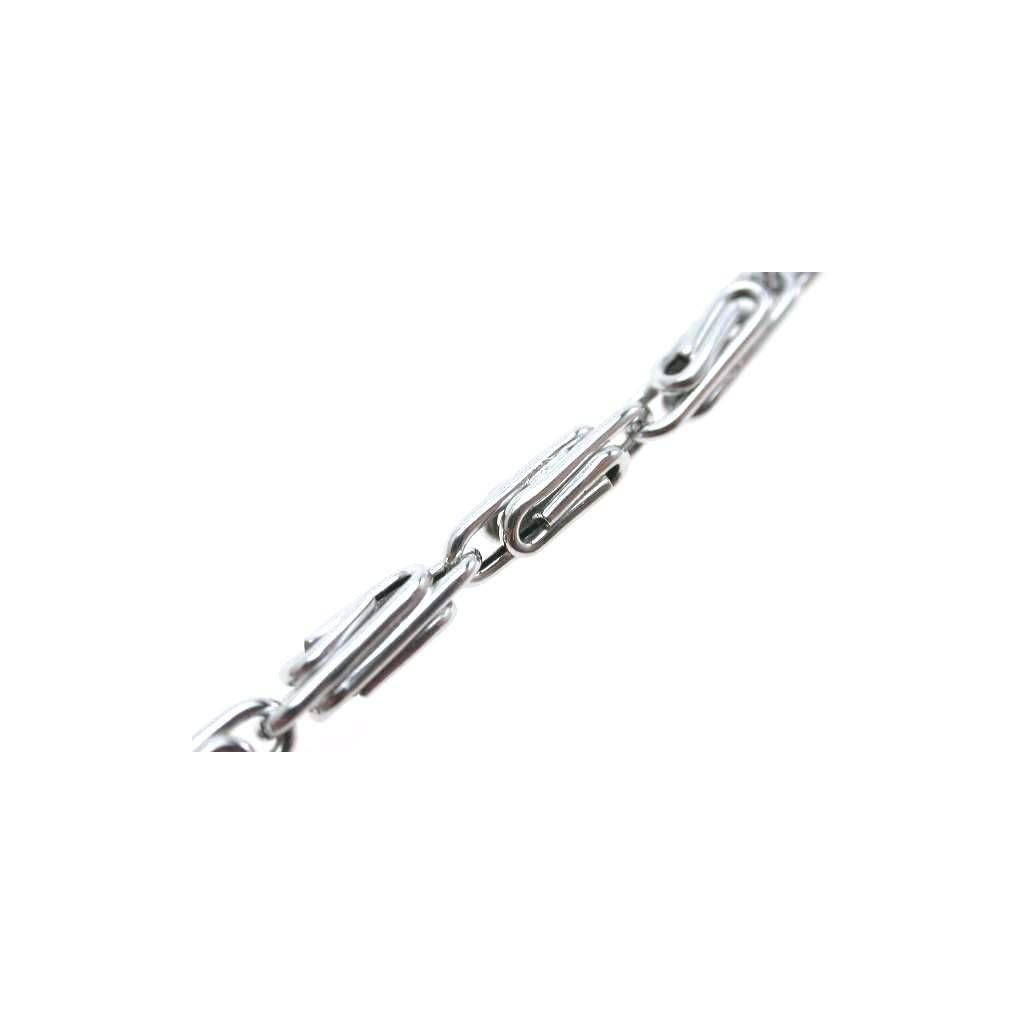 Collana Laccio 70cm catena Lumachina Tubolare Oro Bianco