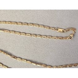 Collana Laccio 80cm catena Lumachina Riccia Oro Giallo