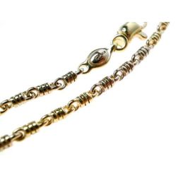 Yellow and White Gold Spring Chain Bracelet