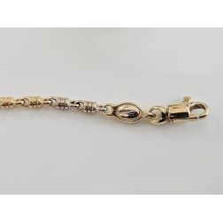 Yellow and White Gold Spring Chain Bracelet