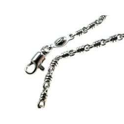 Bracciale Catena a molla in Oro Bianco 21cm