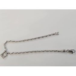 White Gold Spring Chain Bracelet - 21cm