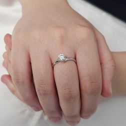 Solitario "Love Panarea" Diamante GIA da 0.70ct Platino foto indossata