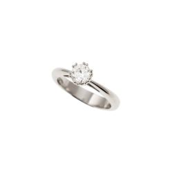 Solitaire "Blossom" 0.72ct GIA Diamond Platinum
