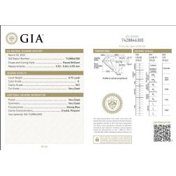 Solitario "Blossom" Diamante GIA da 0.72ct Platino