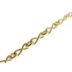 Bracciale corda Infinito alternato in Oro Giallo