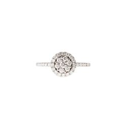 Anello Stardust con Pavè di Diamanti in Oro Bianco