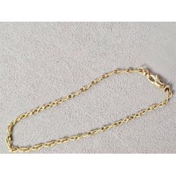Bracciale corda Infinito alternato in Oro Giallo