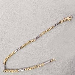 Bracciale Baby Catena 3+1 Sfere e tubetto forato