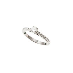 Solitaire "Bridge" 0.30ct GIA Diamond Platinum Signature Edge