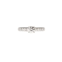 Solitaire "Bridge" 0.53ct GIA Diamond Platinum Signature Edge