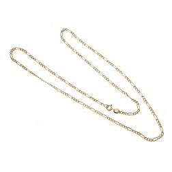 50cm Necklace 3+1 width of 1.80mm 18kt yellow gold