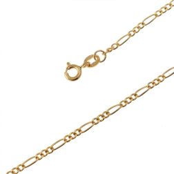 Collana 50cm 3+1 da 1.80mm in Oro Giallo 18kt