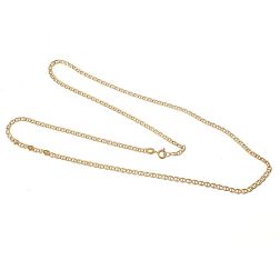 50cm "Traversino" Chain Necklace 2.50mm x 0.90mm yellow gold