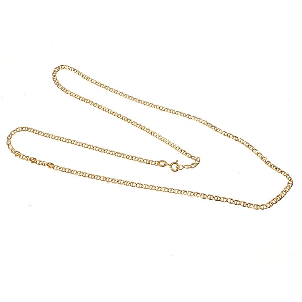 Collana 50cm Catena Traversino 2.50mm x 0.90mm Oro Giallo