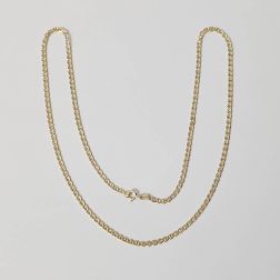 50cm "Traversino" Chain Necklace 2.50mm x 0.90mm yellow gold