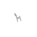 Ciondolo Lettera Iniziale "M" con Diamanti in Oro Bianco 18kt
