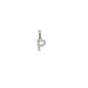 Ciondolo Lettera Iniziale "P" con Diamanti in Oro Bianco 18kt