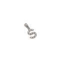 Ciondolo Lettera Iniziale "S" con Diamanti in Oro Bianco 18kt