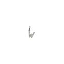 Ciondolo Lettera Iniziale "W" con Diamanti in Oro Bianco 18kt