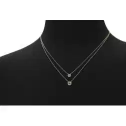 Collana Punto Luce Diamante Circle Castone da 5.50mm