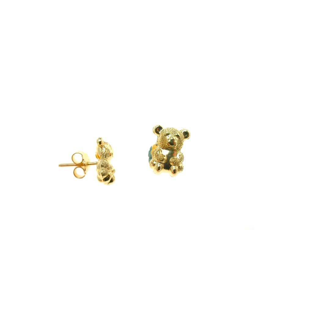 Orecchini Orsetto Lucidi e Sabbiati