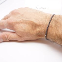 Photo of worn DOT Tennis Bracelet 19cm x 2.50mm