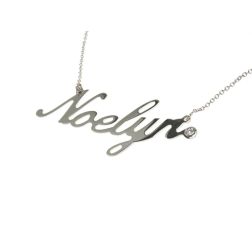 Necklace with name Noelyn in white gold 18kt (Last piece available)