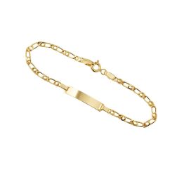 Bracciale baby tigre laterale 2.50mm con targa 3.90mm
