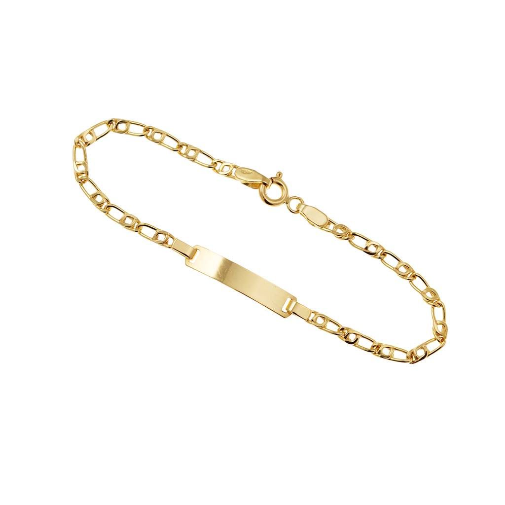 Bracciale baby tigre laterale 2.50mm con targa 3.90mm