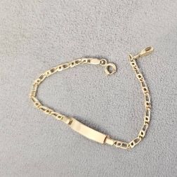 Bracciale baby tigre laterale 2.50mm con targa 3.90mm