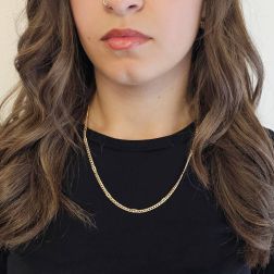 photo of worn Cuban Link necklace 50cm x 3.20mm
