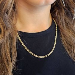 Collana maglia Accoppiata 50cm x 4.00mm indossata