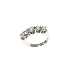 5 GIA Certificate Diamonds of 0.30ct Ring Suspended