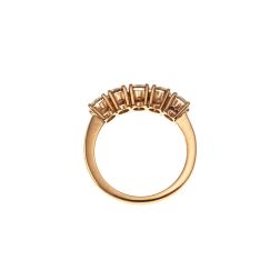 5 Diamonds GIA Certificate 0.24ct and 0.25ct Ring - Width 4.50mm - Rose Gold