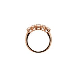 Veretta 5 Diamanti Certificati GIA da 0.24ct e 0.25ct - Larghezza 4.50mm - Oro Rosa