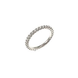 Veretta Eternity Intreccio 2.30mm in Platino e 32 Diamanti - misura 12