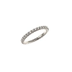 Platinum and 32 Diamonds 2.30mm Twist Eternity Ring - size 12