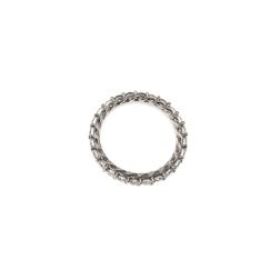 Veretta Eternity Intreccio 2.90mm in Platino e Diamanti