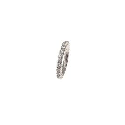 Veretta Eternity Intreccio 2.90mm in Platino e Diamanti