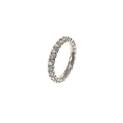 Veretta Eternity Intreccio 2.90mm in Platino e Diamanti