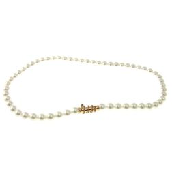 Collana Perle Akoya chiusura a spirale con Zaffiri Mandarino