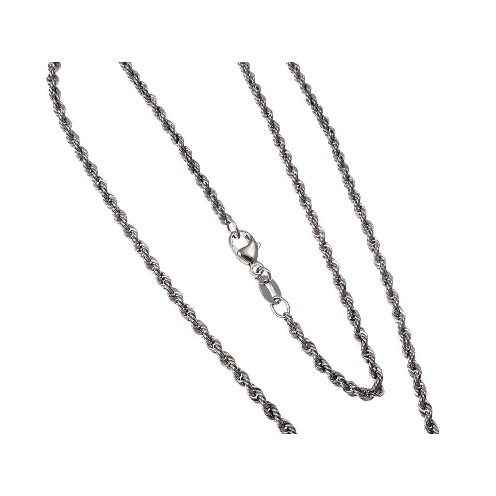 Platinum Rope Link necklace 40cm x 2.30mm