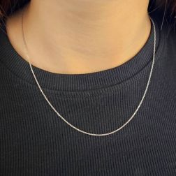 Collana Forzatina 45cm x 1.10mm - Platino indossata