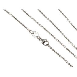 Collana Rolò ovale 45cm x 1.10mm - Platino