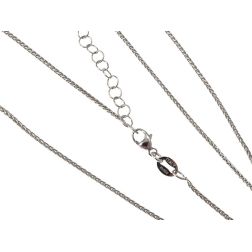 Platinum tubolar ear of corn chain necklace 45cm-50cm x 1.10mm