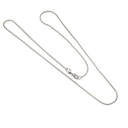 Collana Spiga tonda sfaccettata 40cm x 1.10mm - Platino