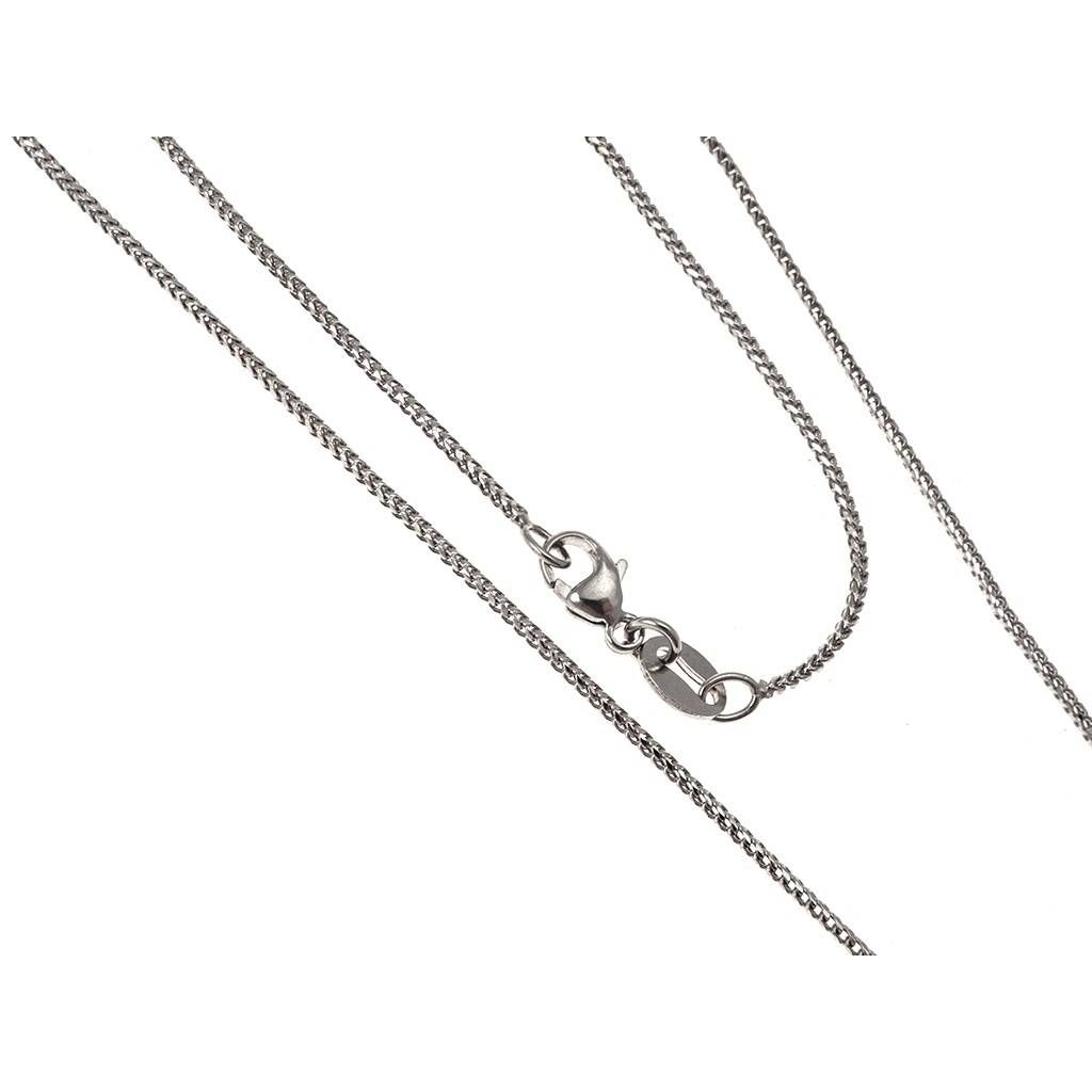 Collana Spiga tonda sfaccettata 40cm x 1.10mm - Platino