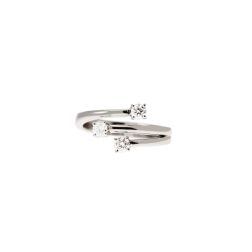 Anello Contrariè tre fili Trilogy 0,51ct - Platino - Misura 16