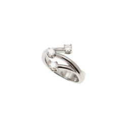 Anello Trilogy Contrariè da 0,50ct - Platino - Misura 16